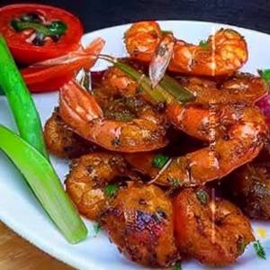 Prawn Pepper Onion Fry