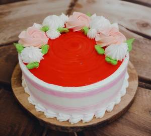 Eggless Strawberry Cake
