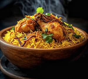 Chicken dum Biryani (serves 1)(1pc)