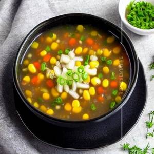 Sweet corn veg soup