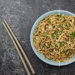 Mushroom Onion Mixed Noodles