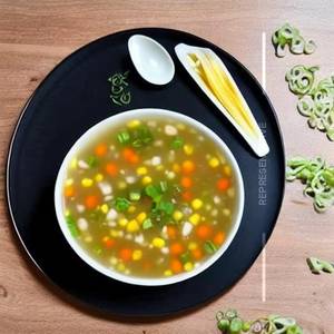 Veg broth sweet corn soup