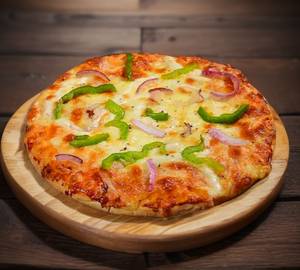 Extra cheesy onion-capsicum