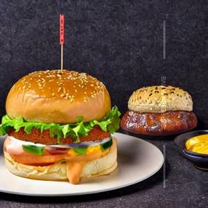 Cheese Volcano Burger Veg 