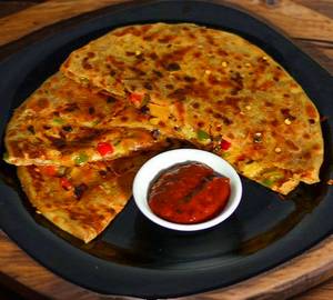 Paneer  schezwan  paratha