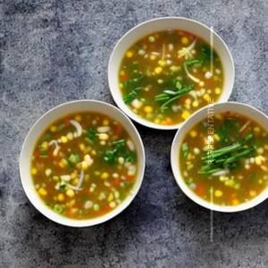 Non veg broth sweet corn soup