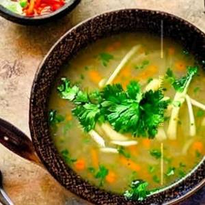 Non veg broth lemon coriander soup