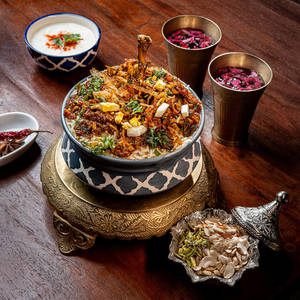 Chicken Biryani With Veg Raita
