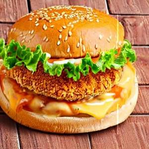Classic cheesy juicy chicken burger