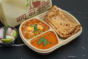 Mutter Paneer + Dal Fry + 3 Tawa Butter Roti