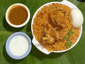Ambur Chicken Dum Biryani +boiled Egg