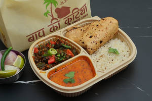 Bhindi Masala + Dal Fry +jeera Rice + 3tawa Butter Roti