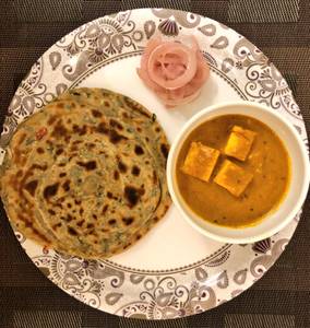 Paneer Butter Masala with Laccha Parathas ( 2 Pcs) 