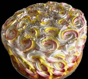 Flower Design Pineapple Cake