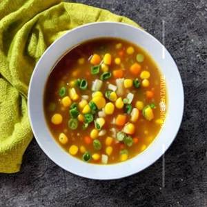 Sweet corn veg soup