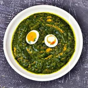 Egg Saag Tarka