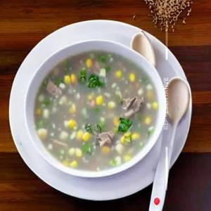 Mutton Sweet Corn Soup