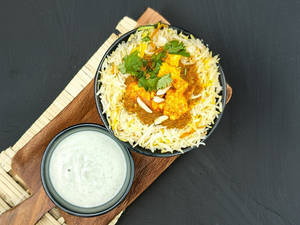 Paneer Biryani Rice Bowl With Raita