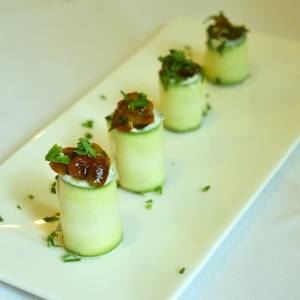 Stuffed Zucchini Rolls With Tofu