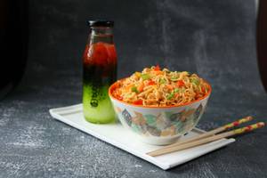 Veggie Maggi with Kiwi Fizz Bubble Tea