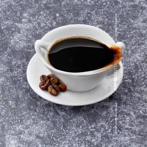 Hot black coffee