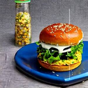 Spinach & Corn Burger