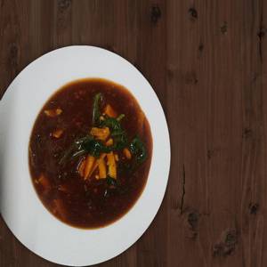 Spinach And Baby Corn In Chilli Bean Sauce