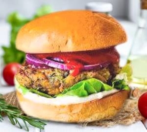 Classic chicken patty burger