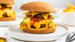 Paneer Nacho Burger