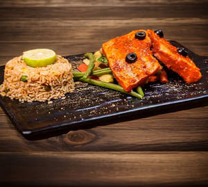 Grilled fish salmon