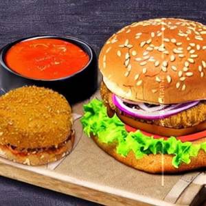 Punjabi Chaap Burger