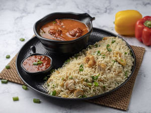 Chicken Fried Rice And Chilli Chicken Bowl