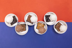 Any 6 Brownies With 6 Ice Creams