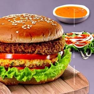 Chatpata Cheese Veg Burger