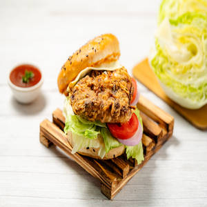 Fried Chicken Bun Sandwich (Non-Veg)