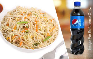 Egg Fried Noodles + Pepsi