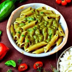 Veg Pasta In Pesto Sauce