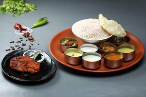 Meals With Fish Curry (red Rice) + Neymeen Fry (220)