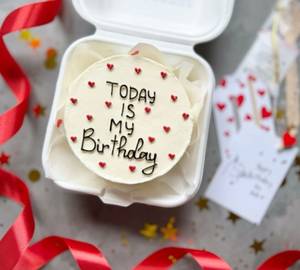 My Birthday Red Velvet Bento Cake