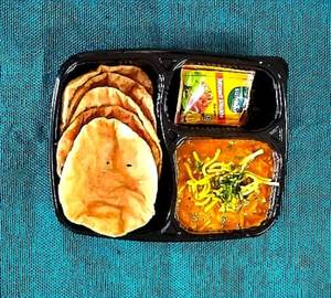 5 Poori with Sev Tamata Ki Sabji