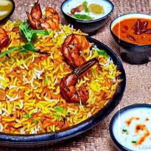 Prawns biryani