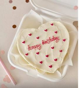 Heart Shape Butterscotch Bento Cake