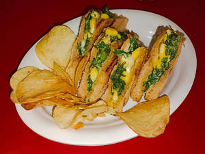 Spinach Corn & Cheese Sandwich