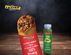 Frankie - Mutton Seekh Kebab Roll + Choice Of Beverage