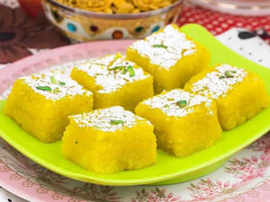 Kesar Coconut Burfi