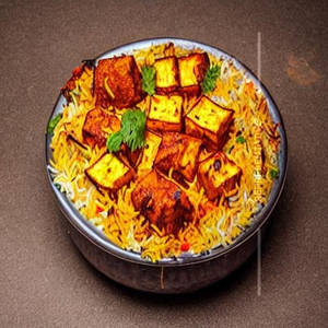 Kolhapuri Paneer Tikka Dum Biryani