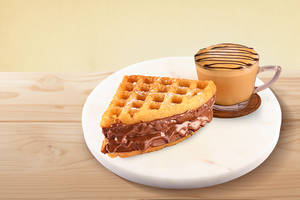 Any Beverage + Belgian Chocomelt Waffle @ flat Rs 249 (Milk)