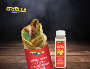 Frankie - Chicken Seekh Kebab Roll + Choice Of Beverage