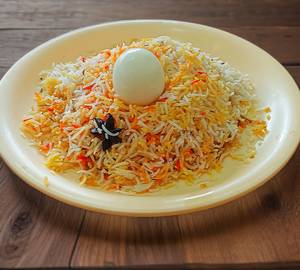 Chicken dum anda biryani half