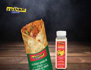 Frankie - Chilly Paneer Roll + Choice Of Beverage